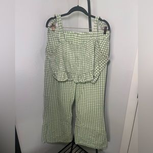 AMERICAN EAGLE Mint Gingham Two Piece Set